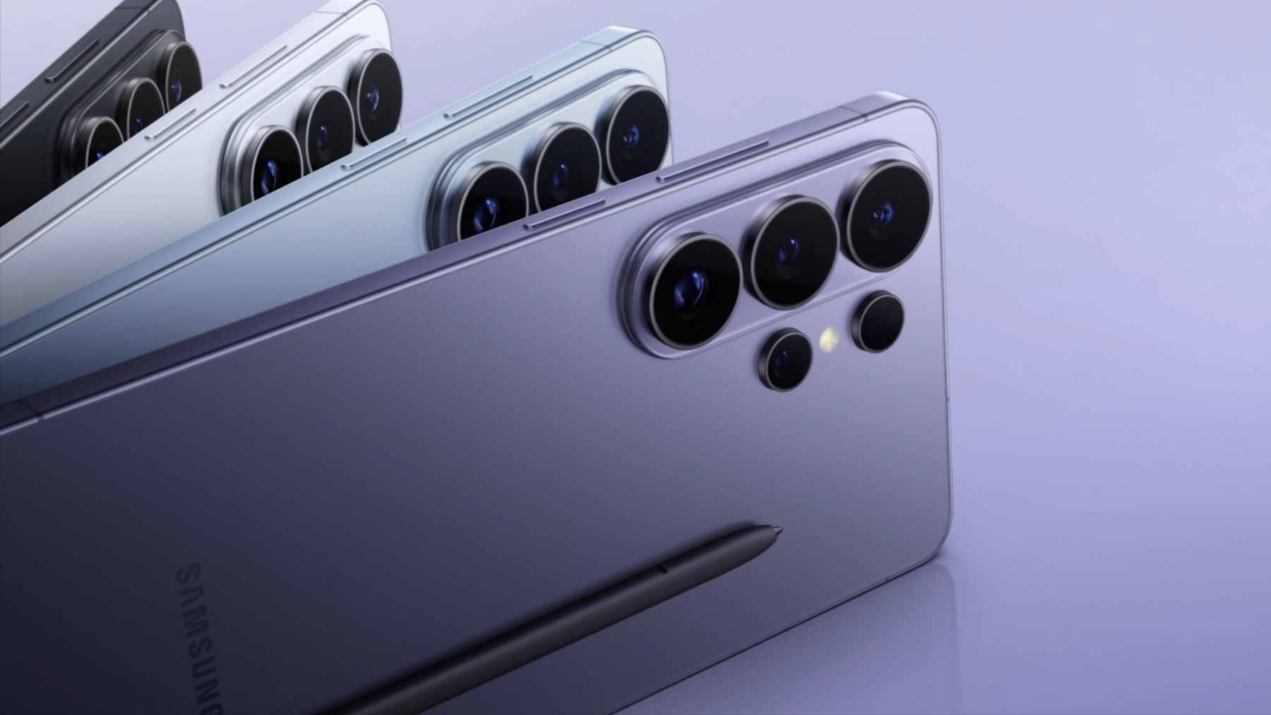 A Samsung Galaxy S26 screen showing the Quick Share menu with the "Share with Apple devices" toggle enabled next to an iPhone receiving a file.