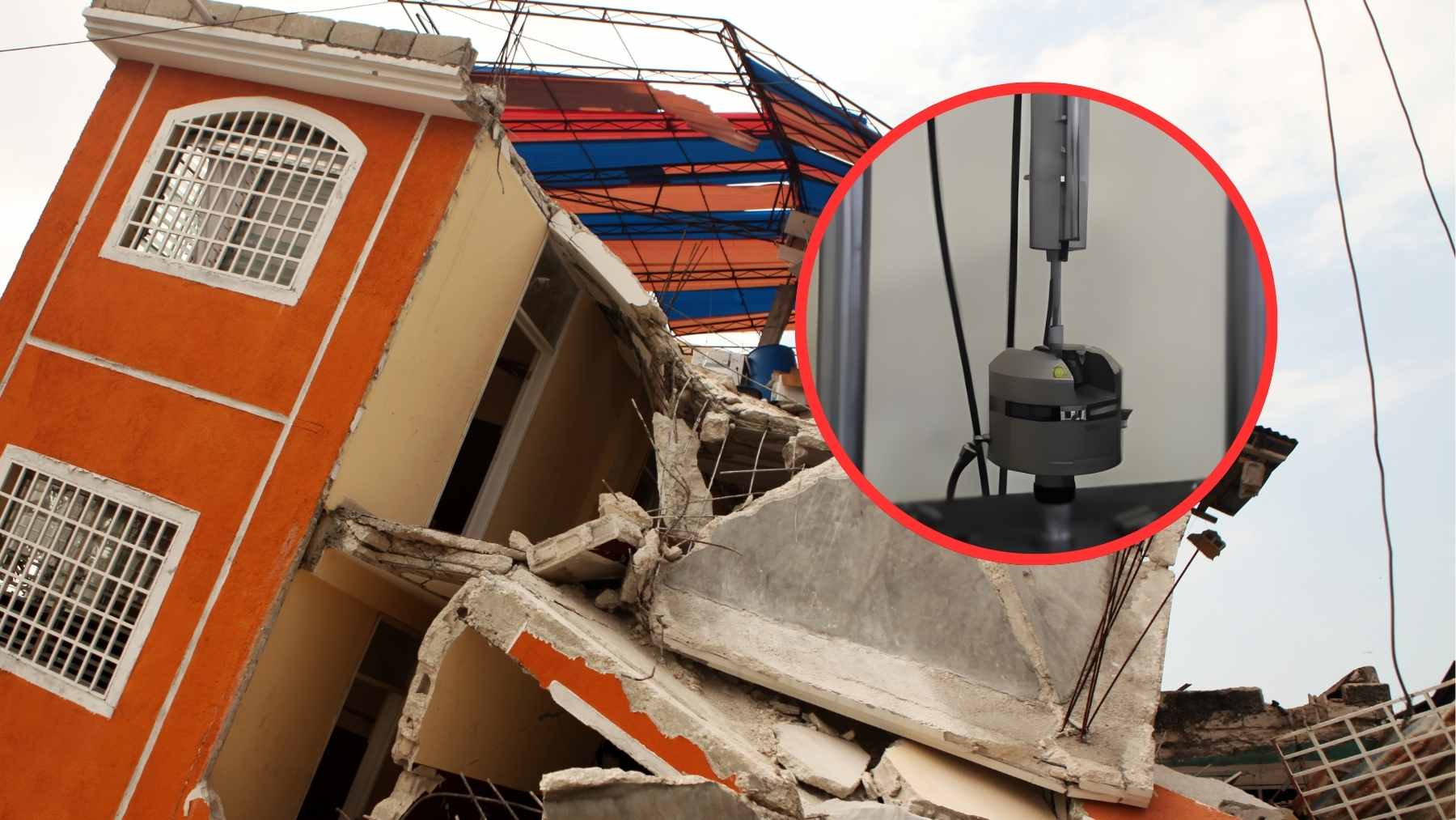 A cross-section view of a passive vibration damper showing a hollow cylinder filled with solid steel balls and a central shaft.