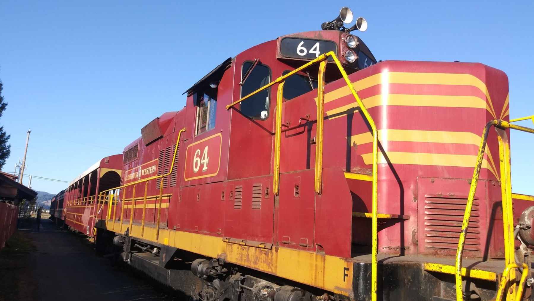 A scenic view of a redwood forest corridor in Northern California where an abandoned Northwestern Pacific Railroad track is being converted into the Great Redwood Trail.