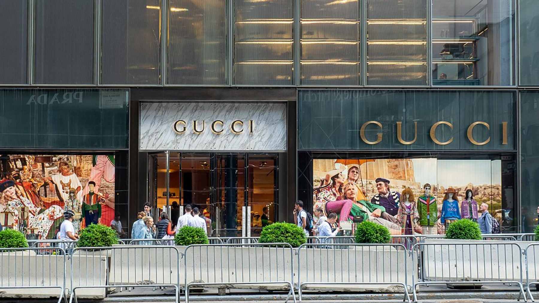 An upscale luxury fashion boutique sitting completely empty during regular shopping hours.